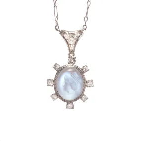 Intaglio Moonstone Necklace