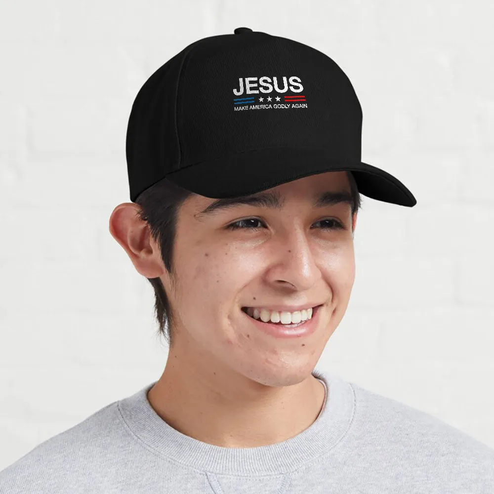 Jesus Make America Godly Again Christian Patriot God Faith Cap