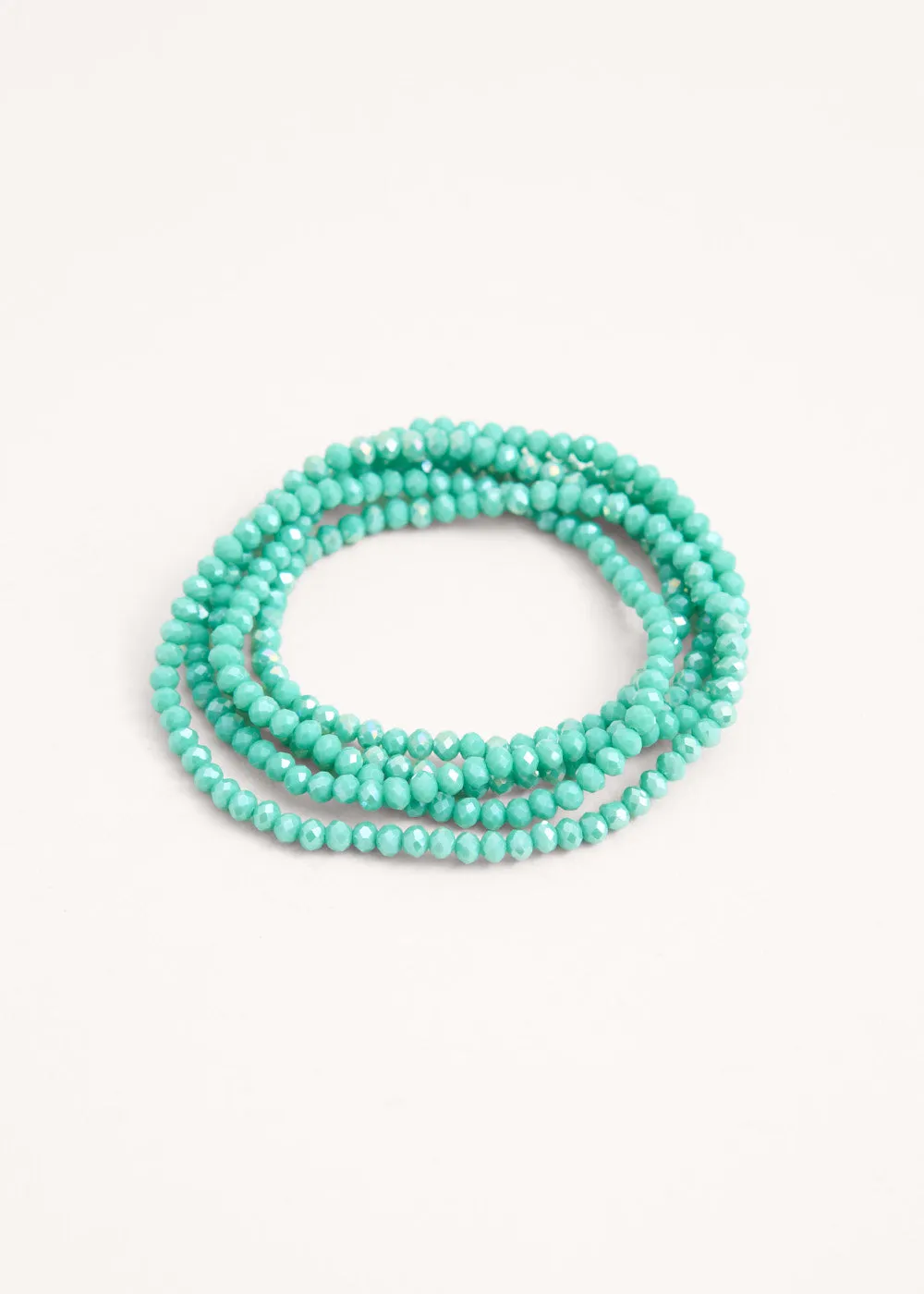 JULI CRYSTAL NECKLACE - LIGHT TURQUOISE GREEN