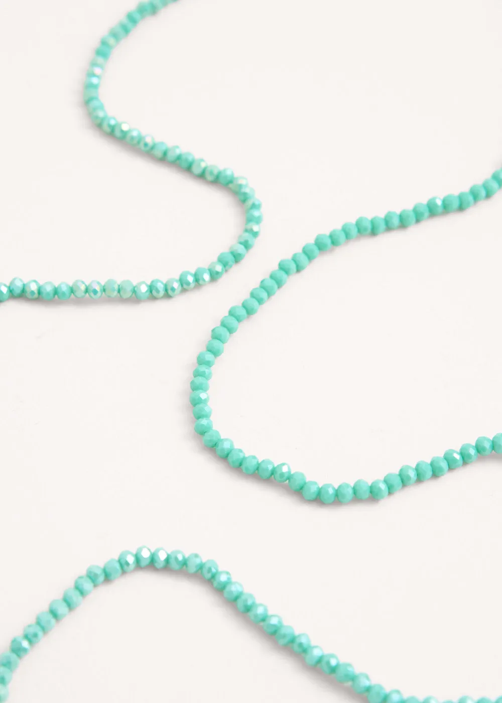 JULI CRYSTAL NECKLACE - LIGHT TURQUOISE GREEN