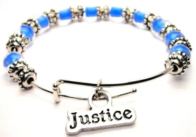 Justice 9mm Glass Beaded Single Bracelet