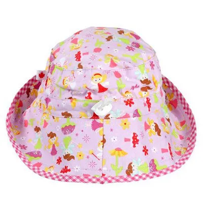 Kids Adjustable Sun Hat, in sizes infant to 8 years, fairies print