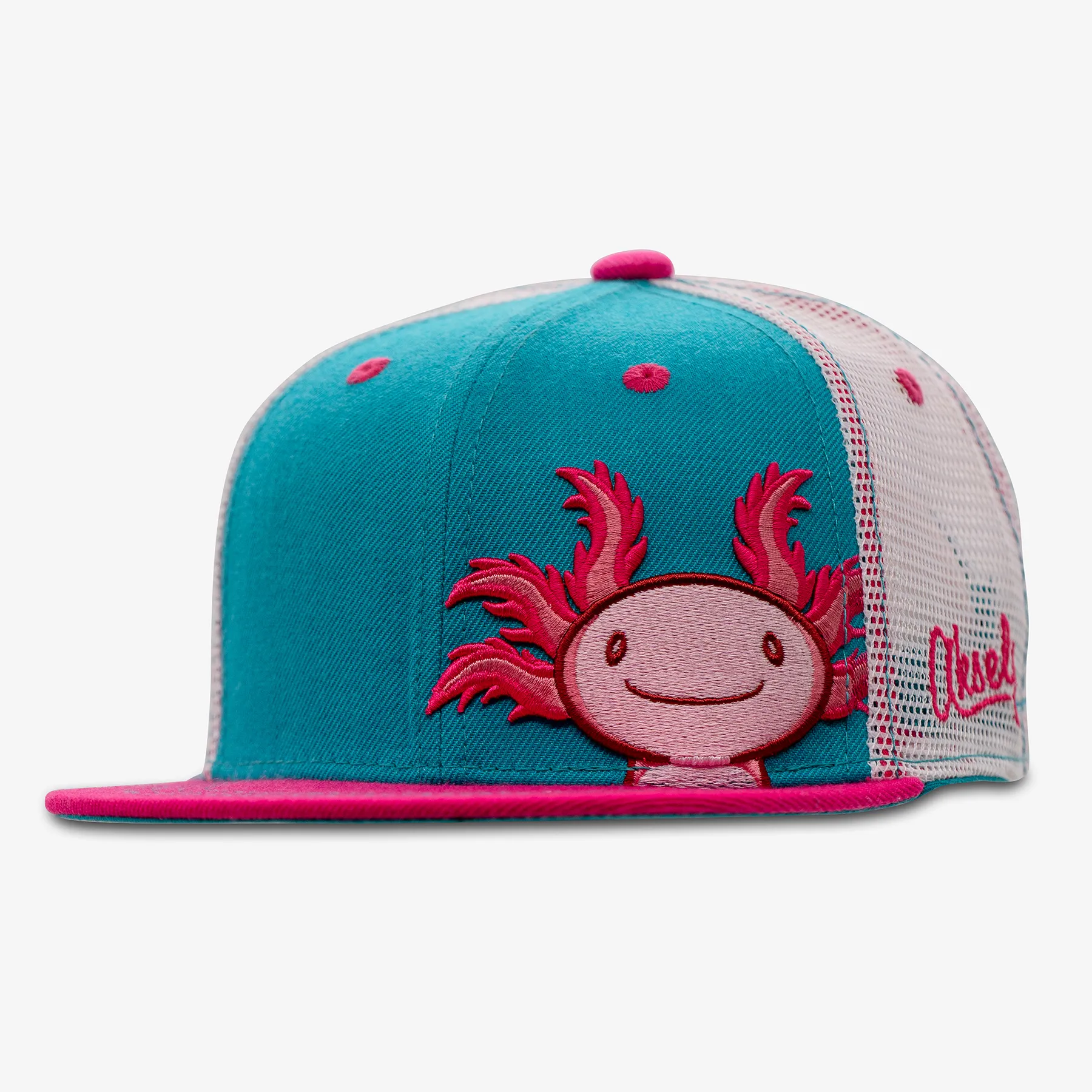 Kids Axolotl Flatbill Snapback Hat