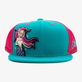 Kids Mermaid Flatbill Snapback Hat