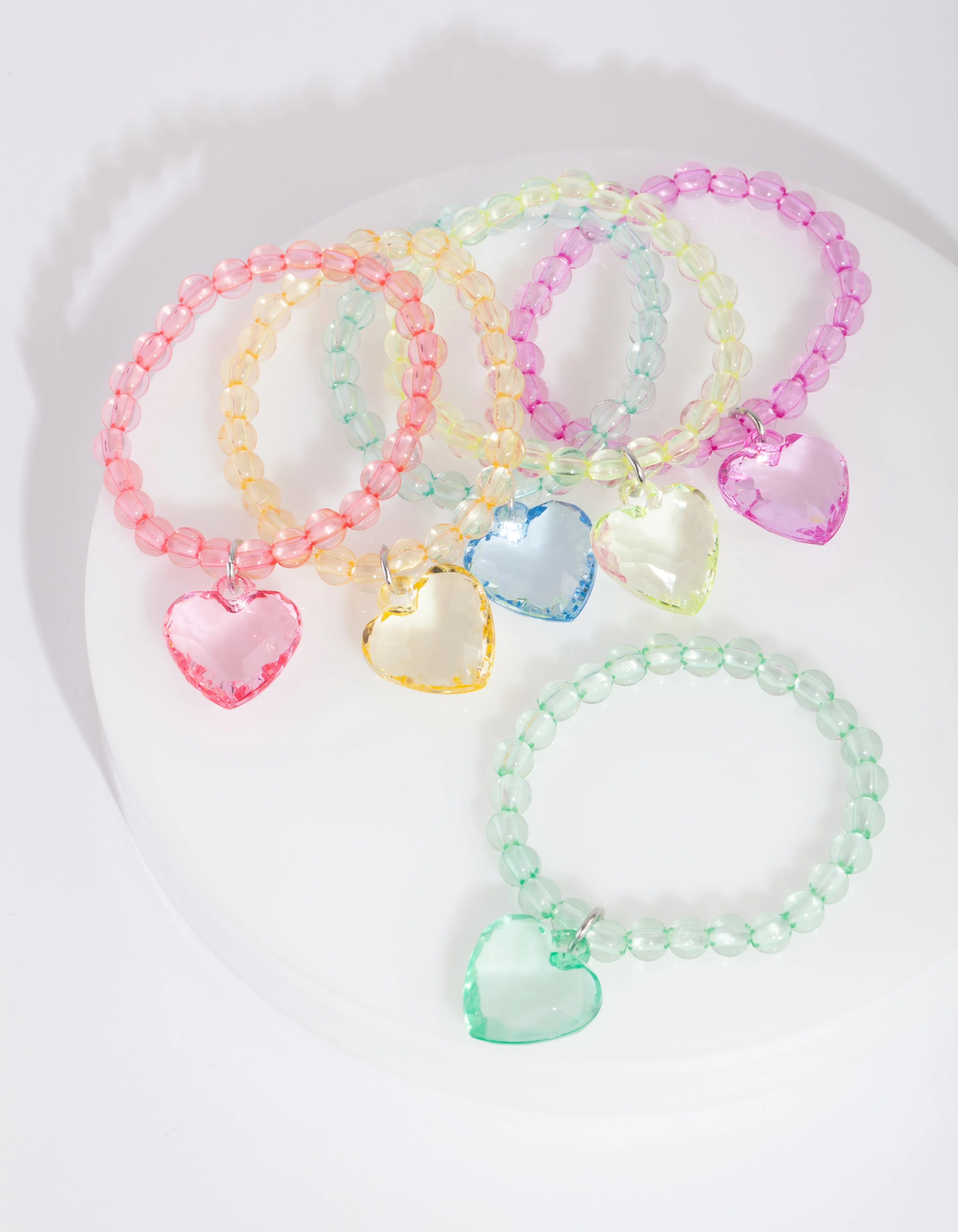 Kids Multicoloured Beaded Heart BF Bracelet Pack