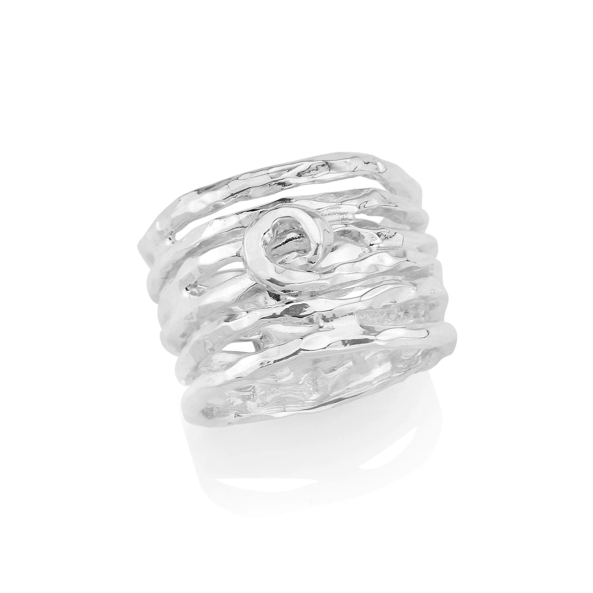 Kylie Chunky Silver Ring