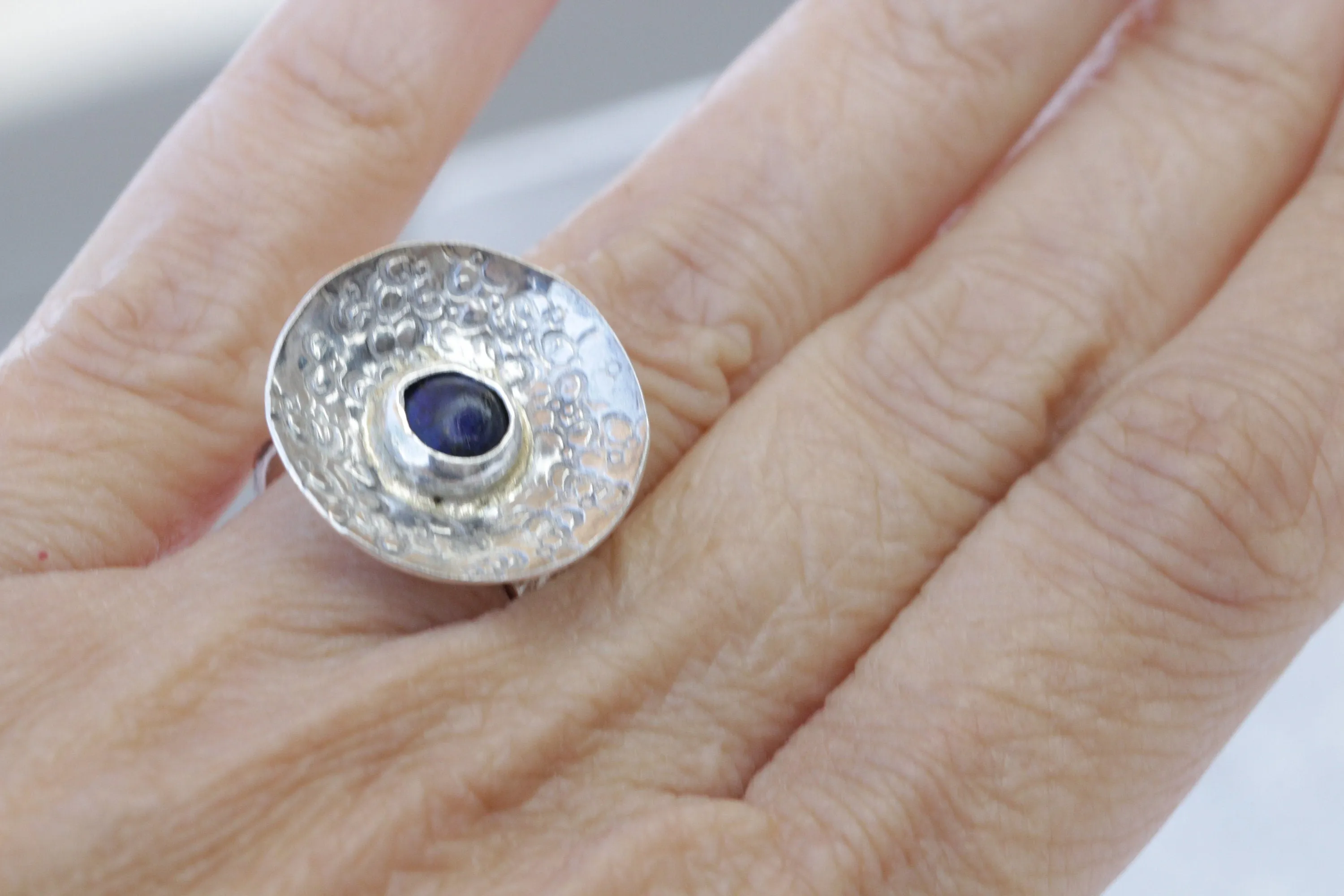 Lapis Silver sterling ring