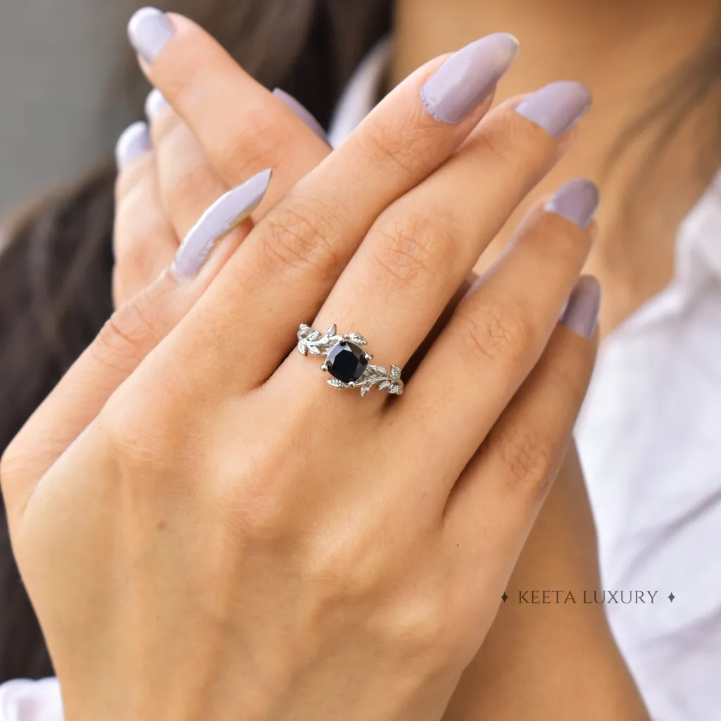 Leaf Beauty - Black Onyx Ring