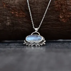 Leaf Spring - Moonstone Necklace