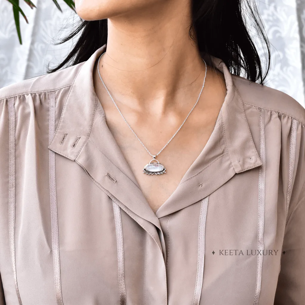 Leaf Spring - Moonstone Necklace