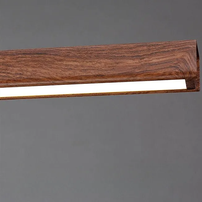 LED Wooden Color Linear Office Pendant Light