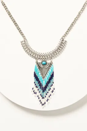 Leon Silver Beaded Statement Necklace