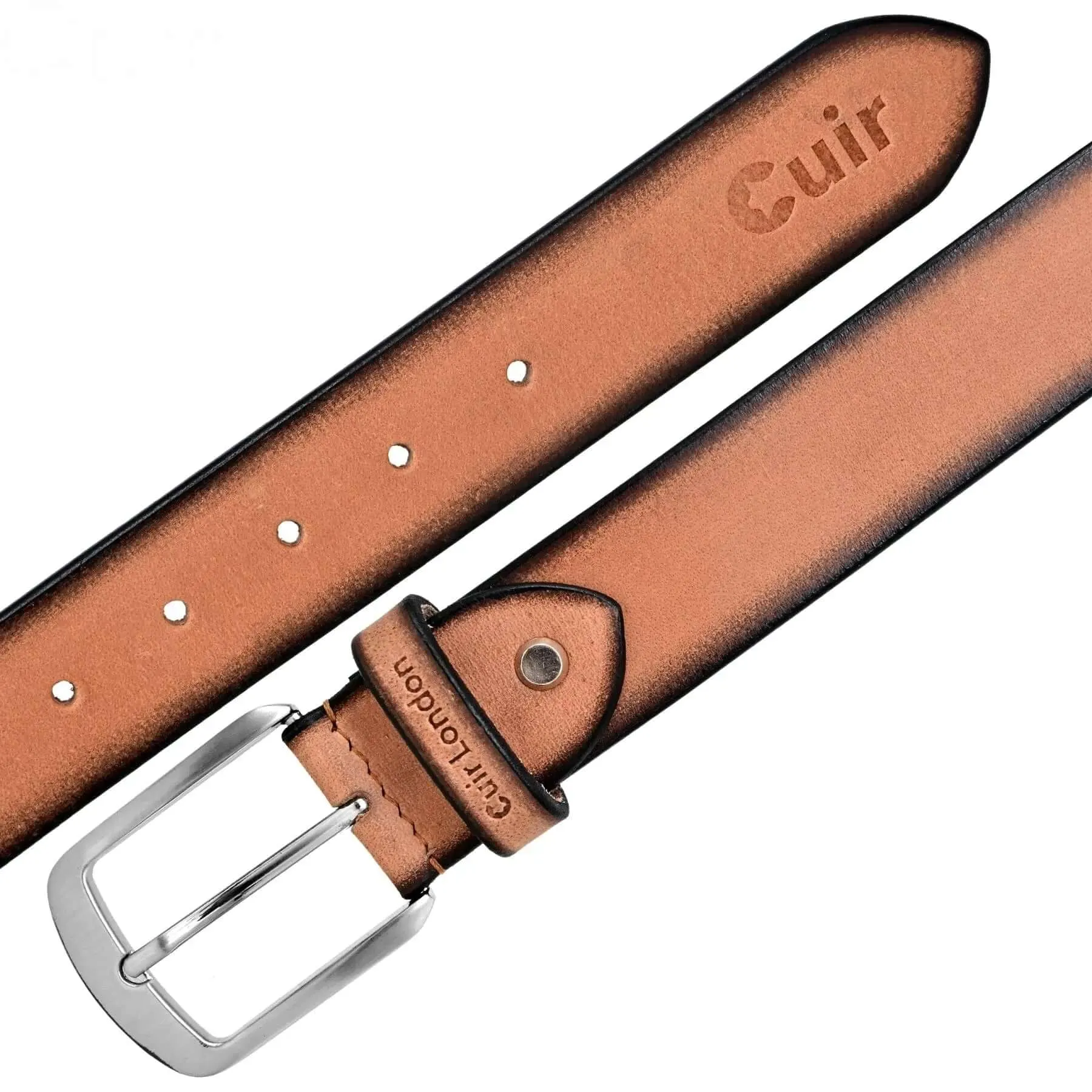 Light Brown Full Hide Leather Belt: Sizes 30" to 46" – Durable and Stylish