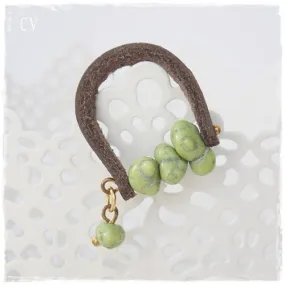 Lime Green Howlite Ring