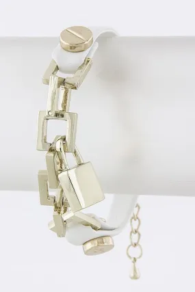 Lock & Stud Bracelet