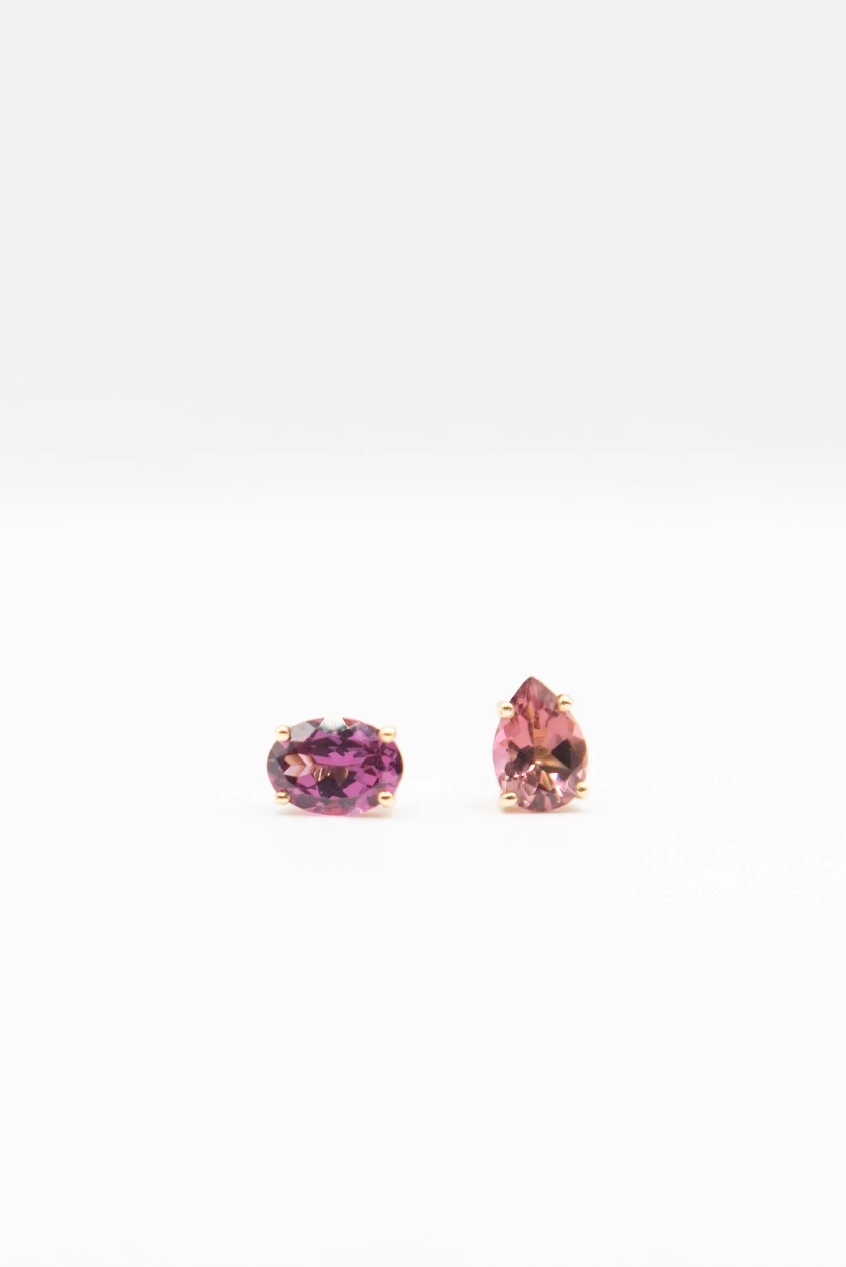 Love Wins Earrings, Pink Tourmaline & Citrine