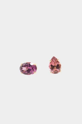 Love Wins Earrings, Pink Tourmaline & Citrine