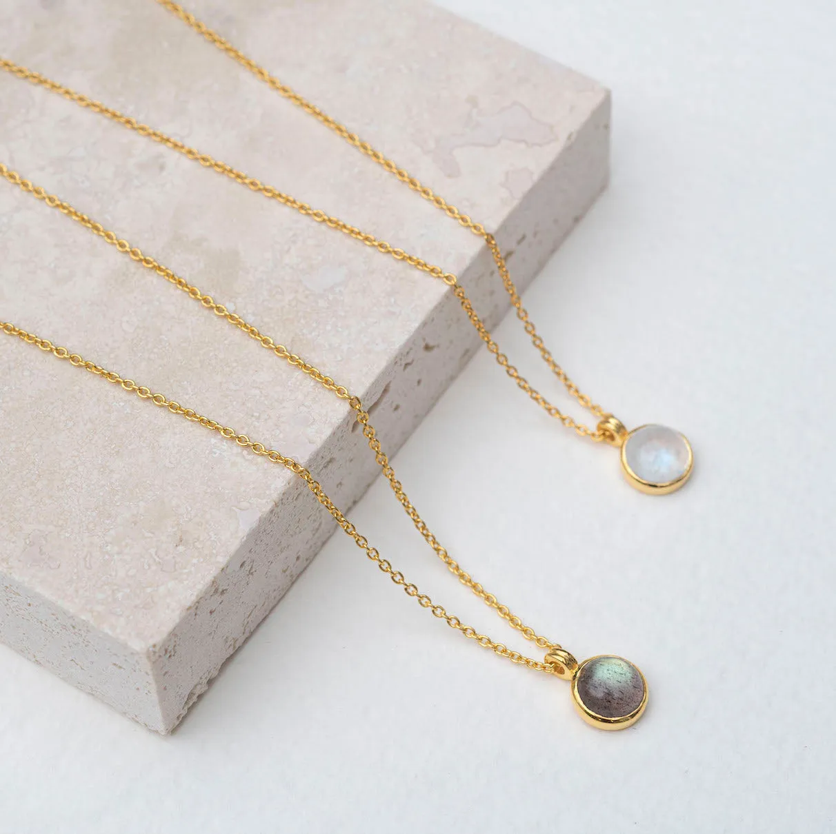 Lulea Moonstone & Gold Vermeil Pendant Necklace