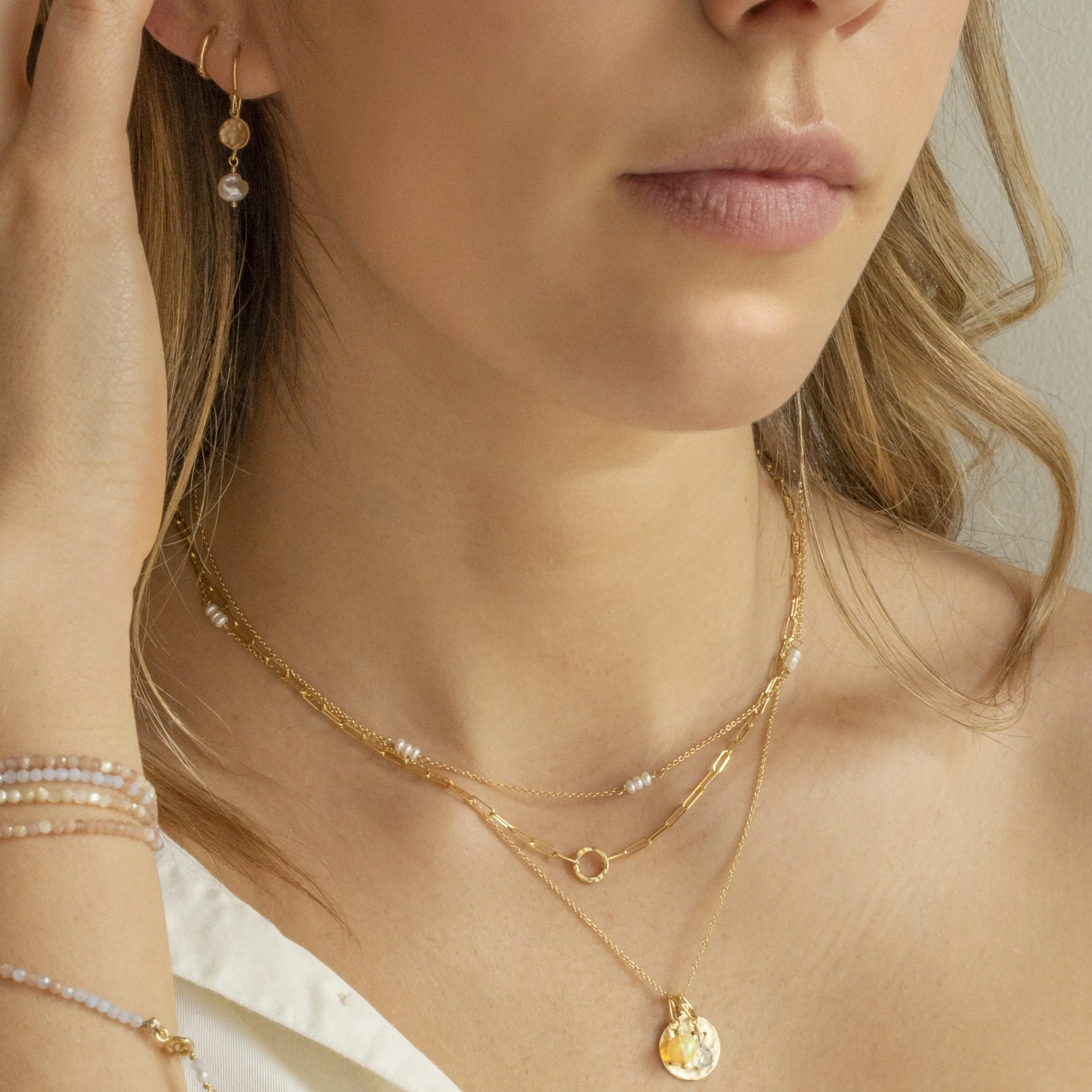 Luna' Freshwater Pearl Station Necklace