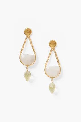 Luna Teardrop Earrings Moonstone Mix