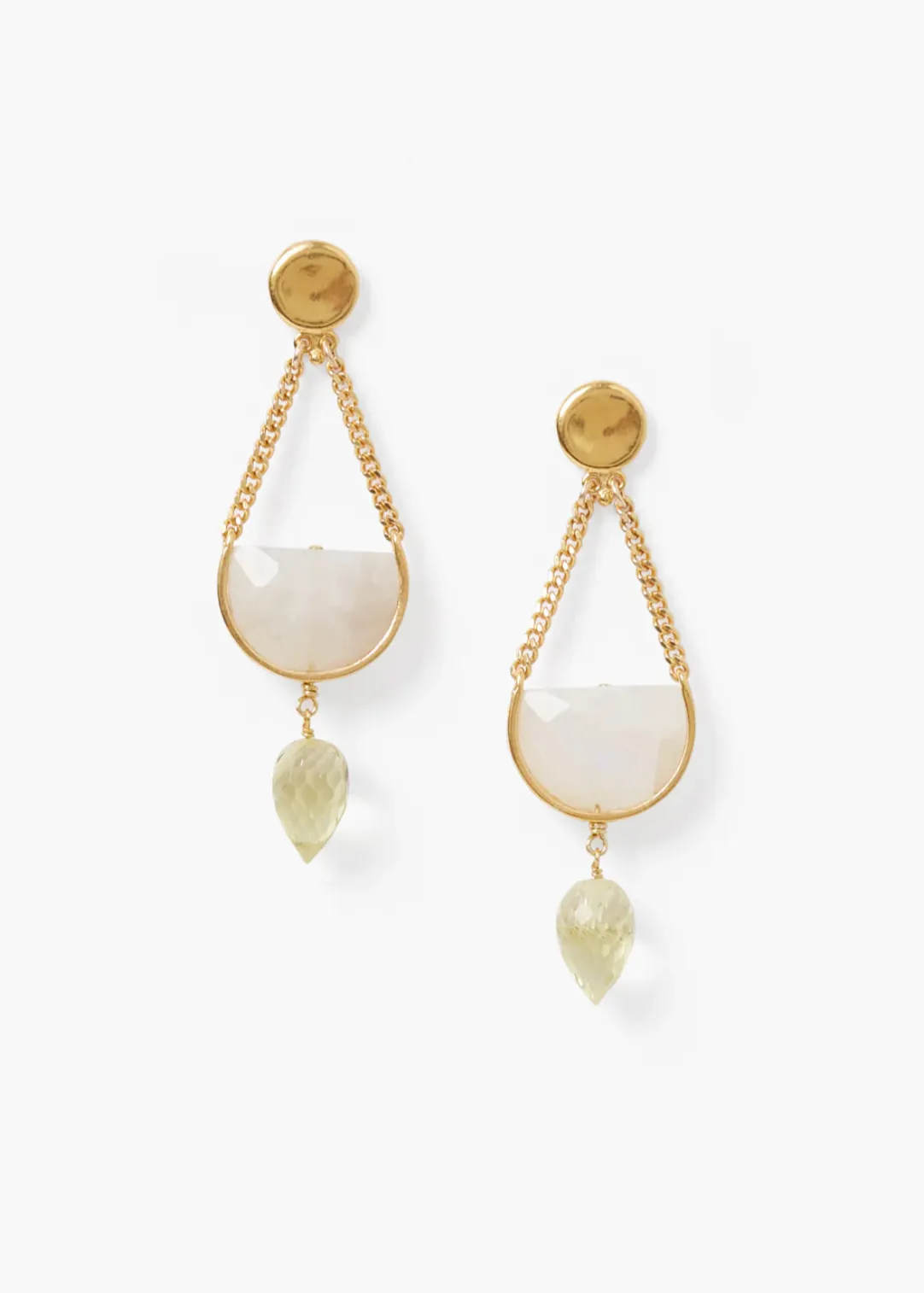 Luna Teardrop Earrings Moonstone