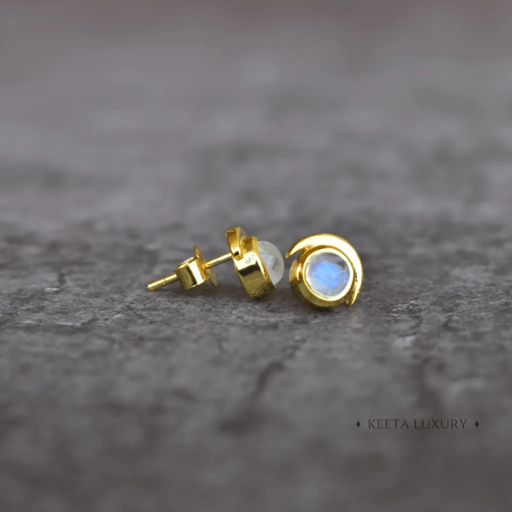 Lunar - Moonstone Studs