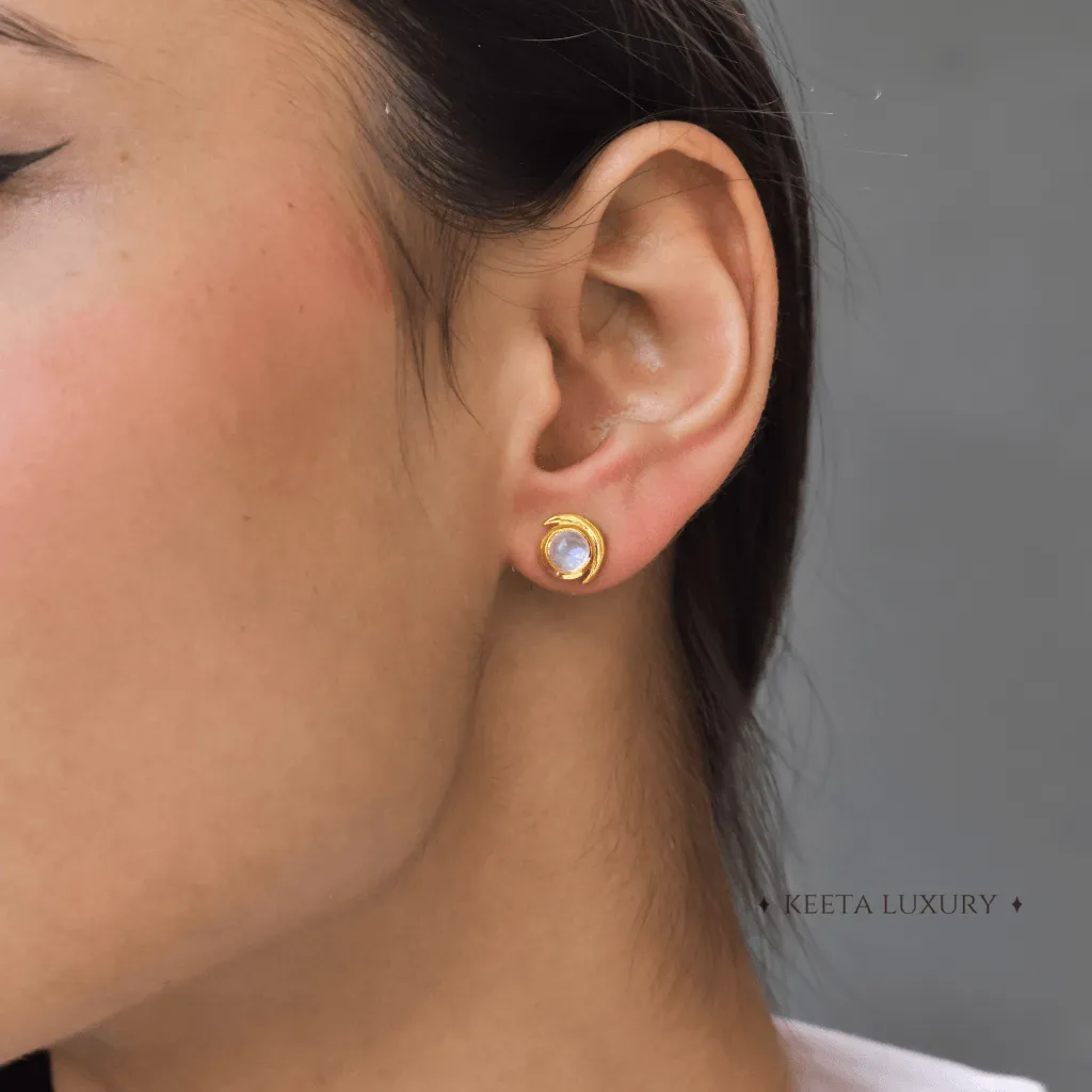 Lunar - Moonstone Studs