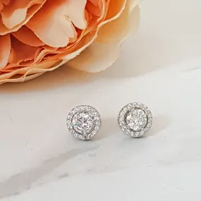 LYLA Halo Stud Earrings ( Silver / Gold / Rose Gold)