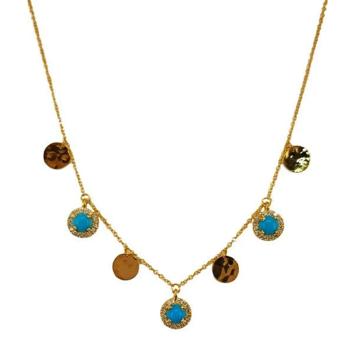 Marika 14k Gold Turquoise & Diamond Necklace - M8089