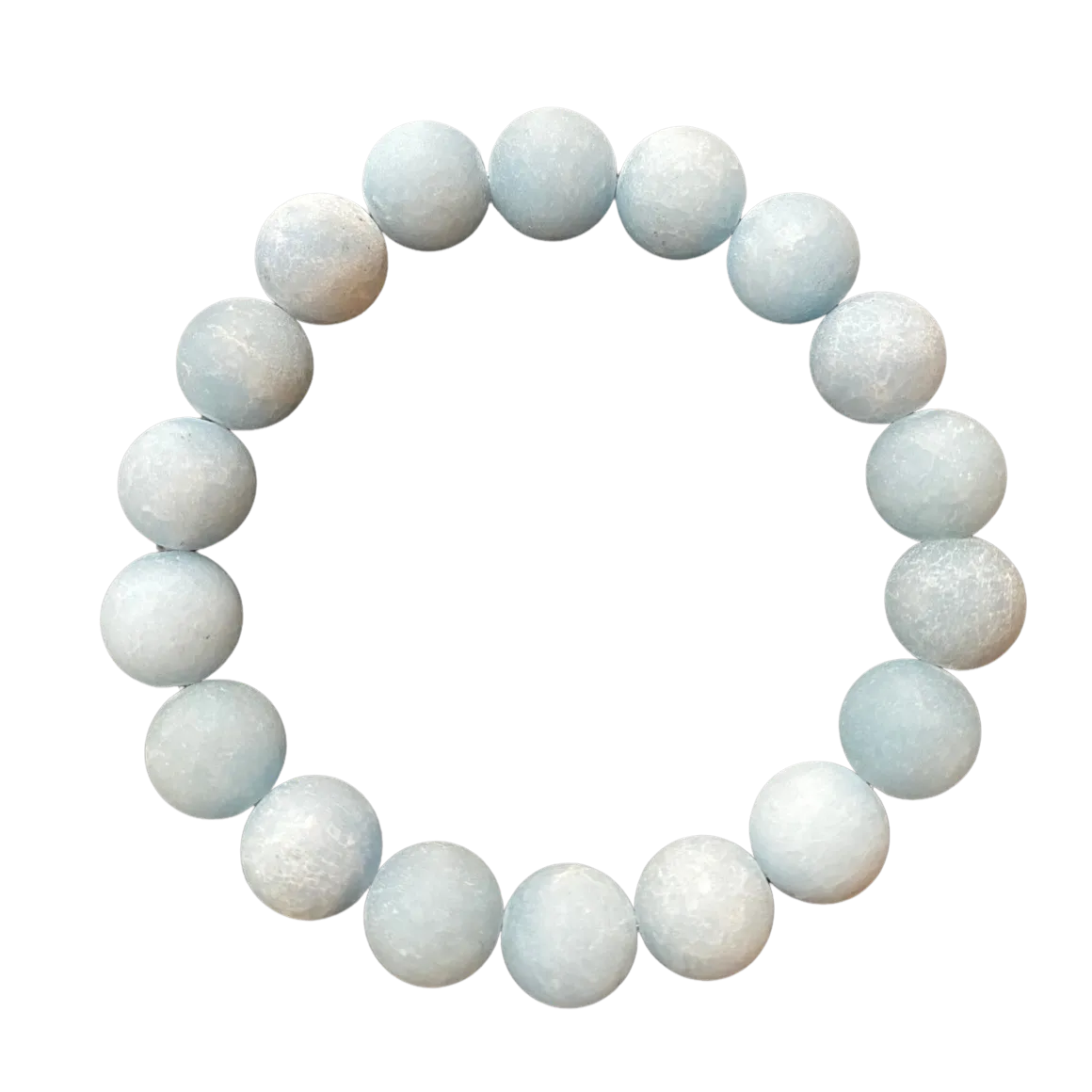 Matte Powder Blue Jade 10mm Bracelet