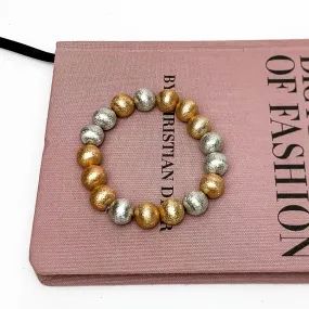 Medium Mixed Metals Beaded Bracelet