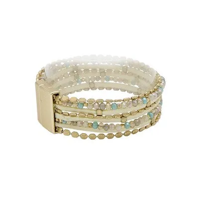 Meghan Browne Lenny Bracelet - Gold Light Multi