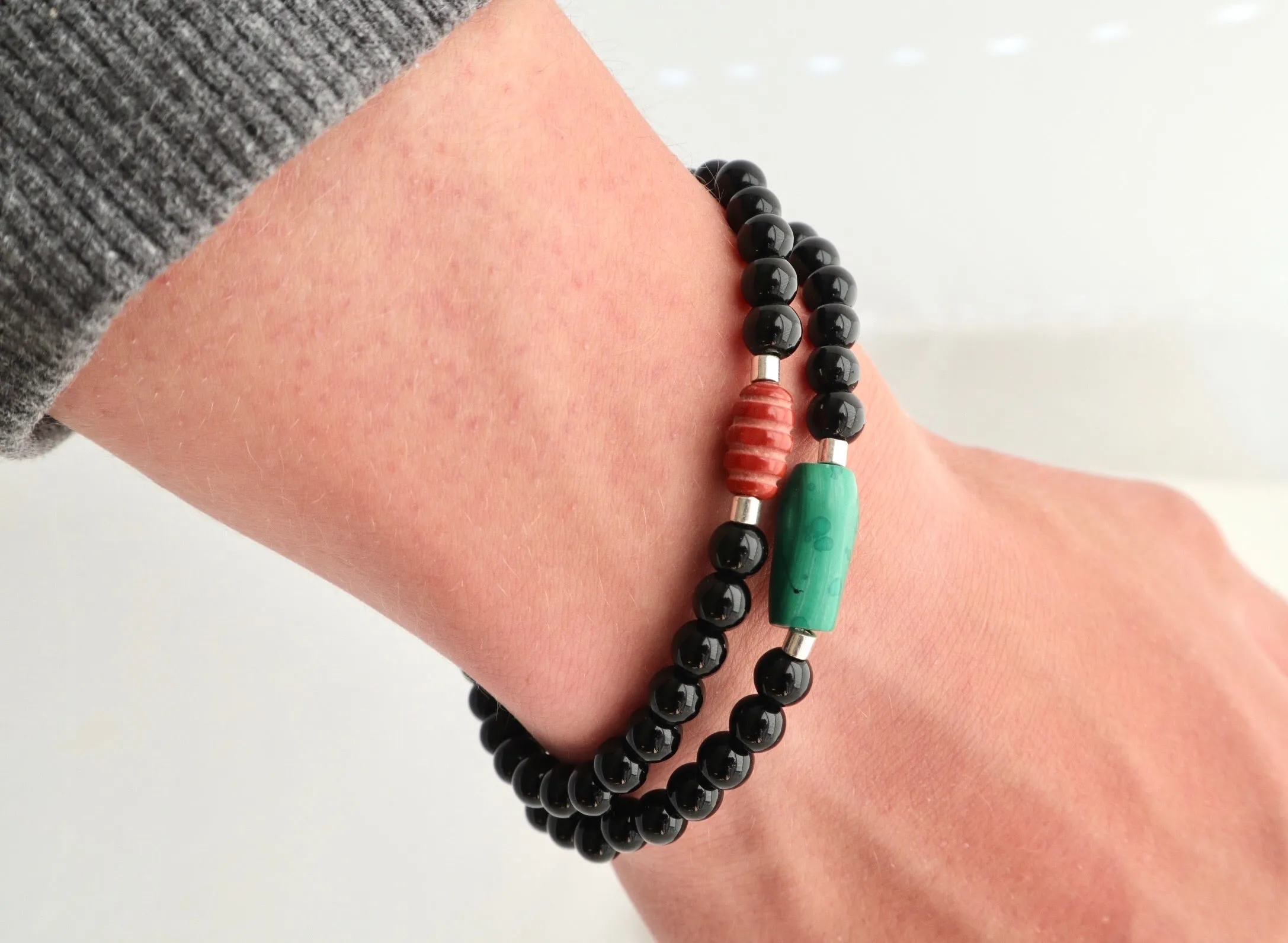 Men’s/Unisex Malachite Bracelet