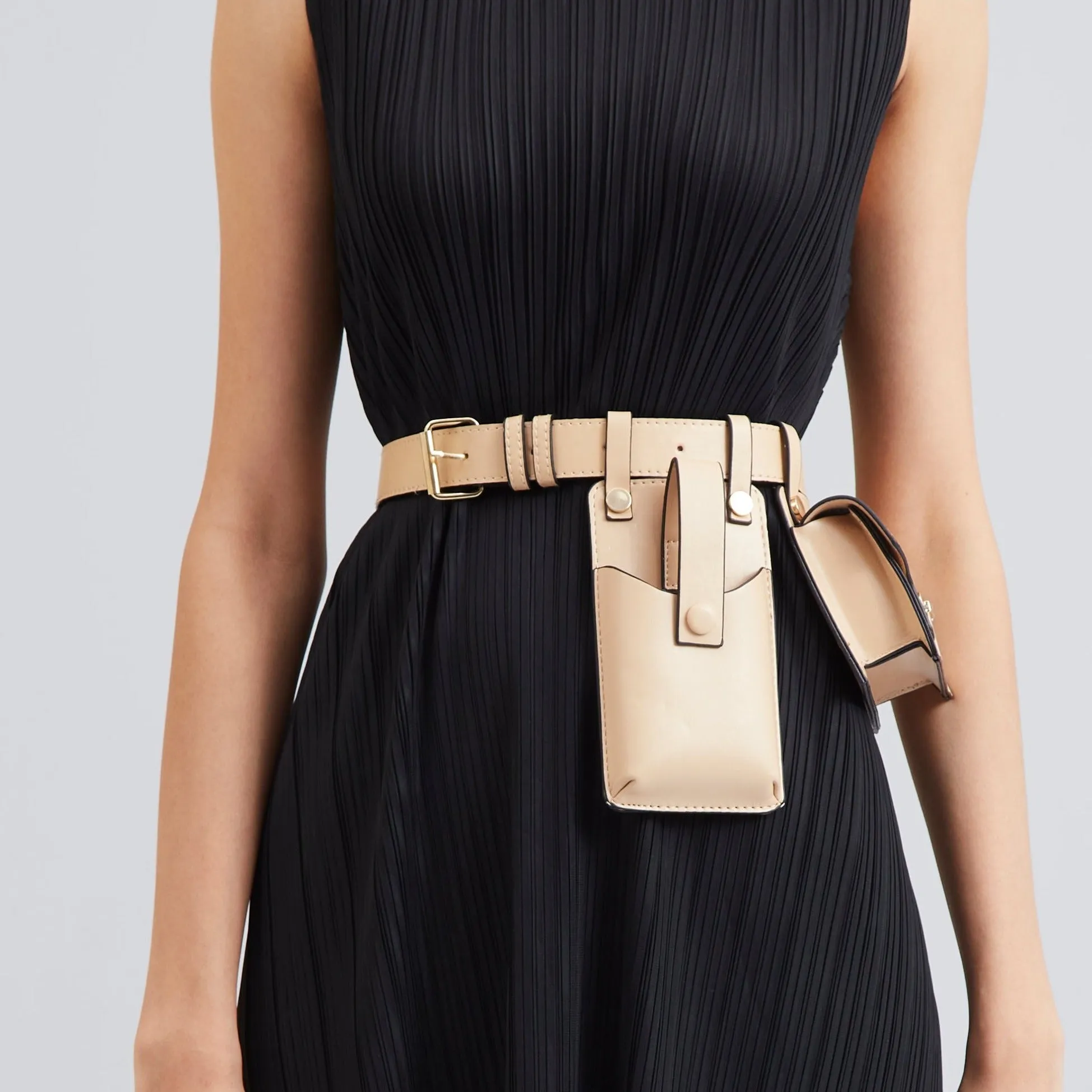 Mini bag   Mobile cover Belt - Nude