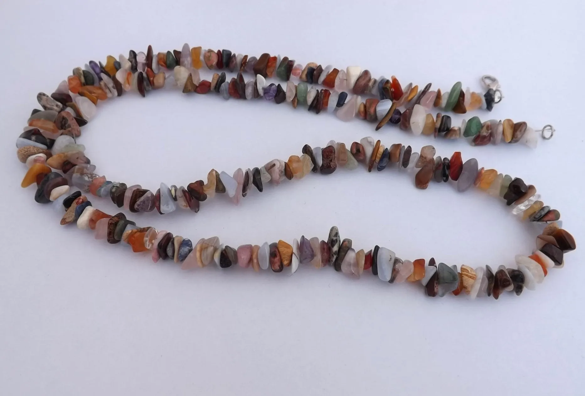 Mixed Semi Precious Gem Chip Necklace