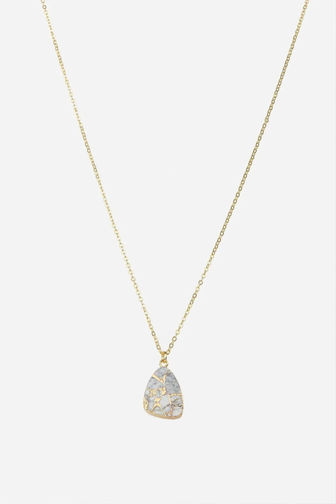 Mojave Triangle Stone Pendant Necklace