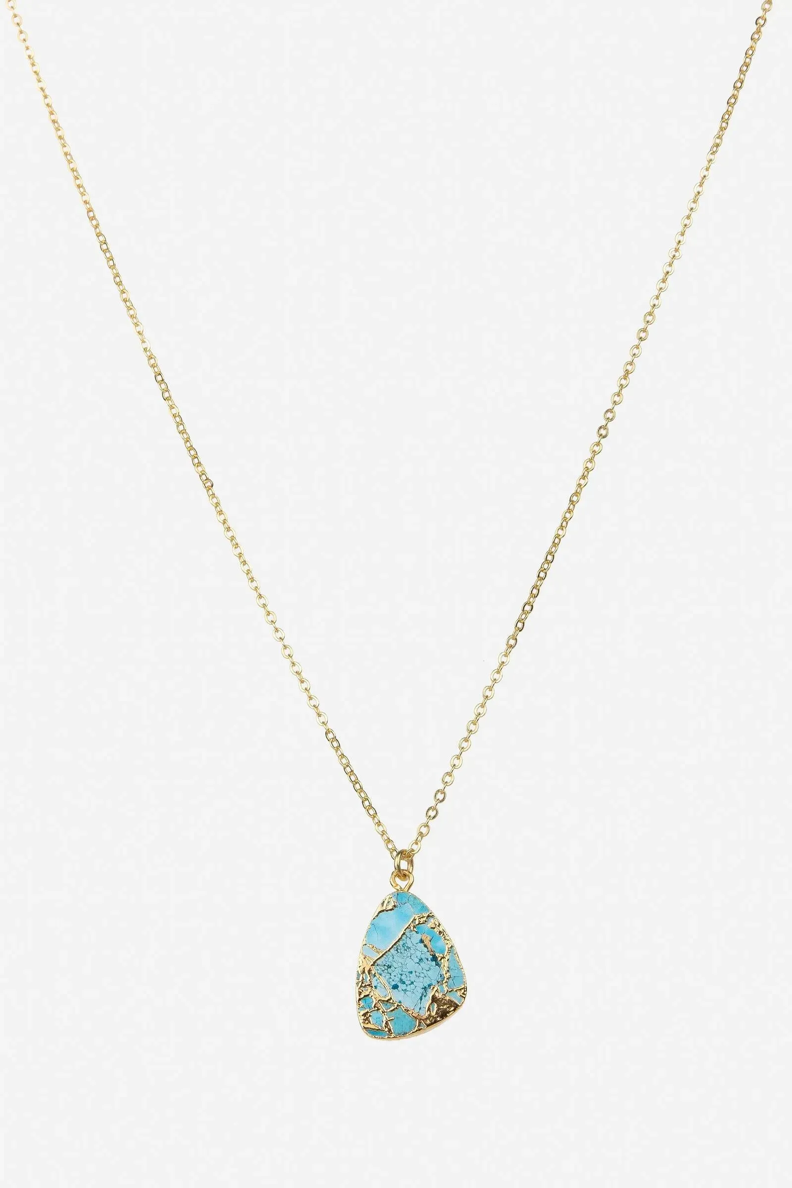 Mojave Triangle Stone Pendant Necklace