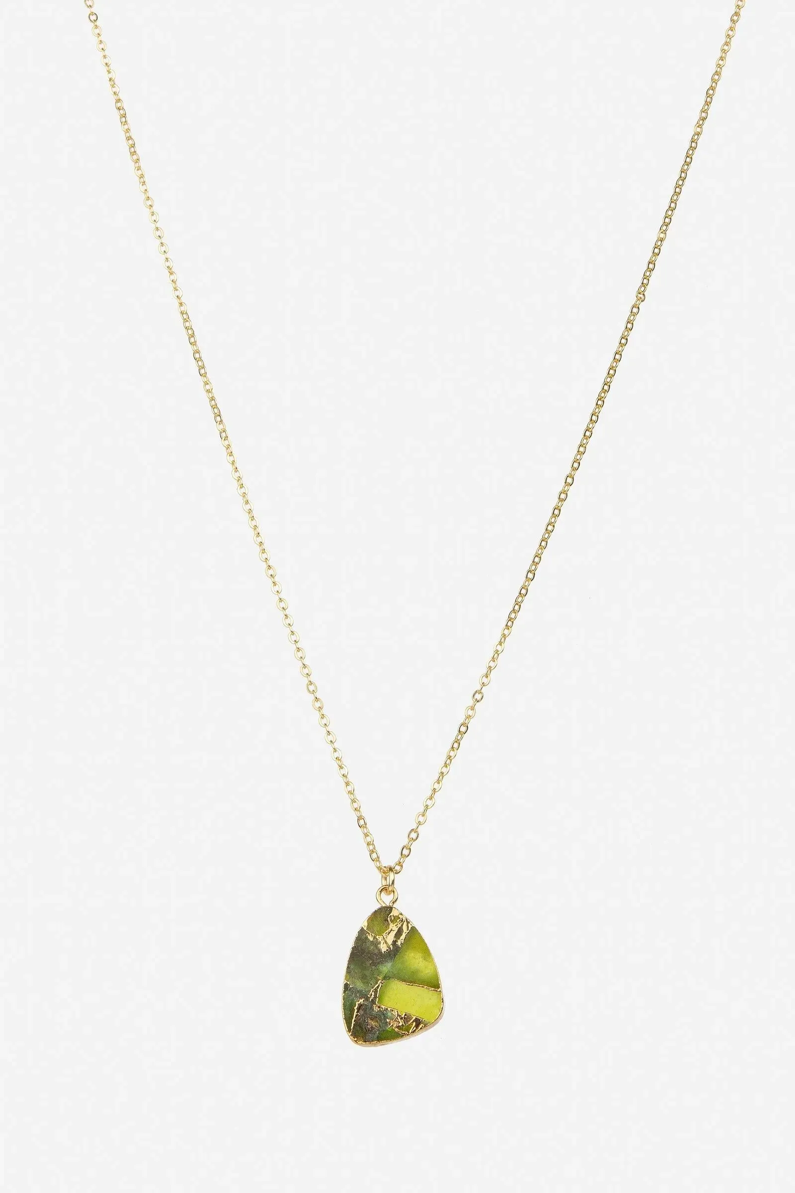 Mojave Triangle Stone Pendant Necklace