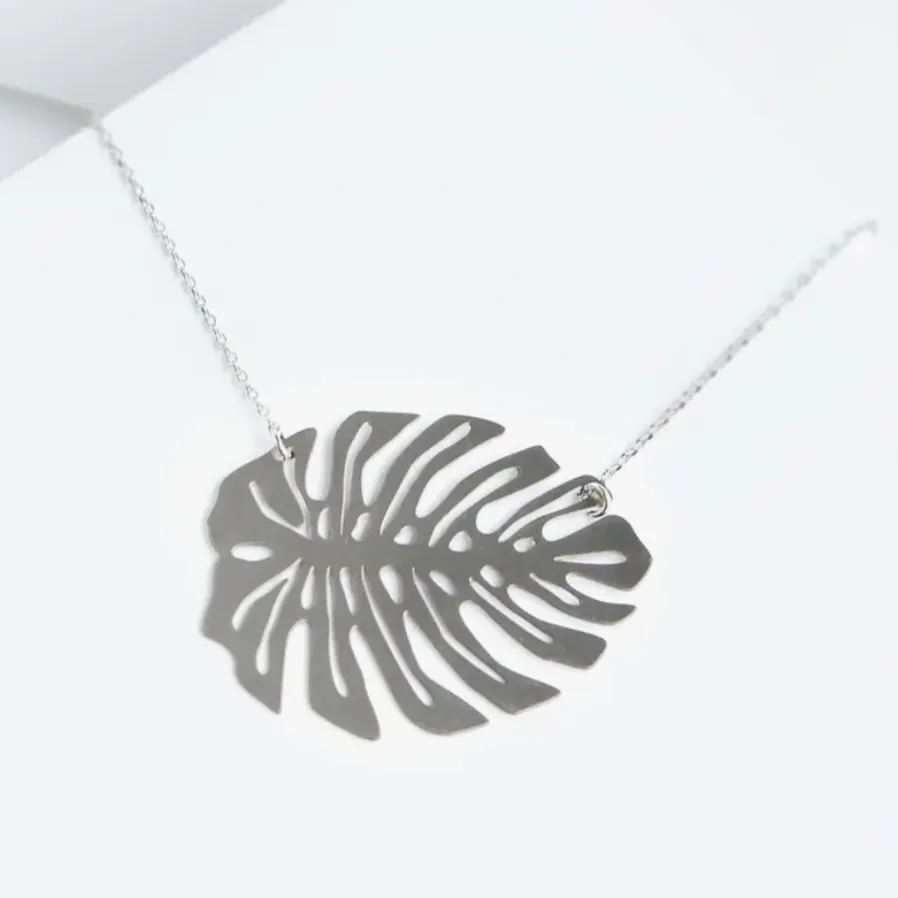 Monstera Deliciosa Leaf Necklace