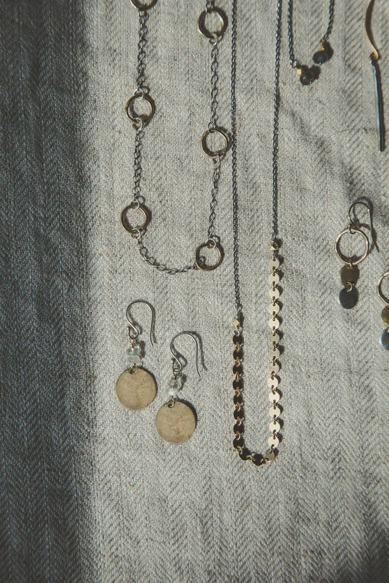 Moonrise Disc Earrings | Bronze