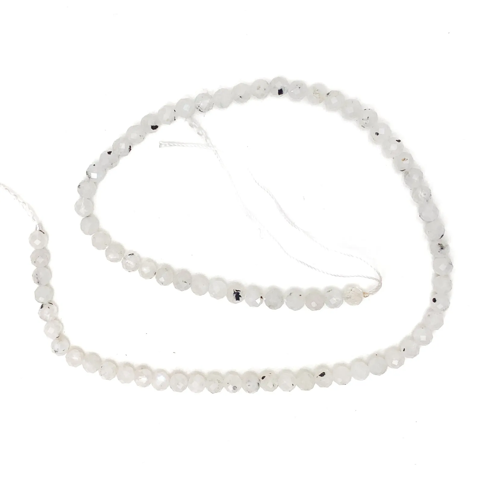 Moonstone 5mm Faceted Rounds Bead Strand