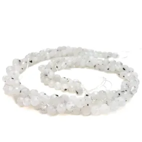 Moonstone 5mm Faceted Rounds Bead Strand