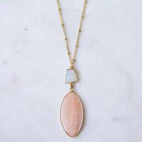 Moonstone Aventurine Long Necklace