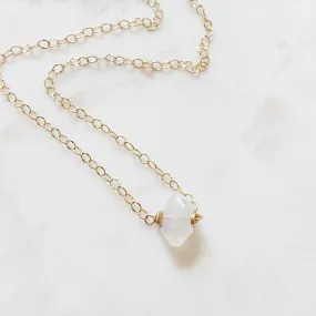 Moonstone choker in Gold or Silver (16 inches)