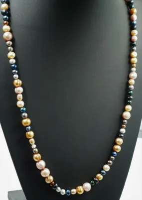 Multi Colour Freshwater Pearl Strand Necklace