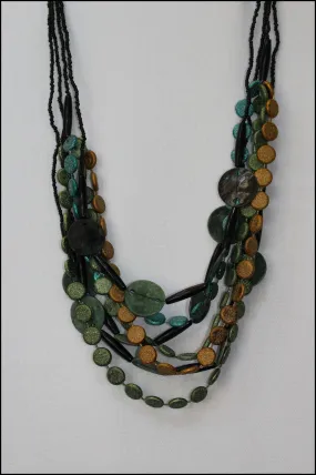 Multi-strand Mixed Bead Necklace