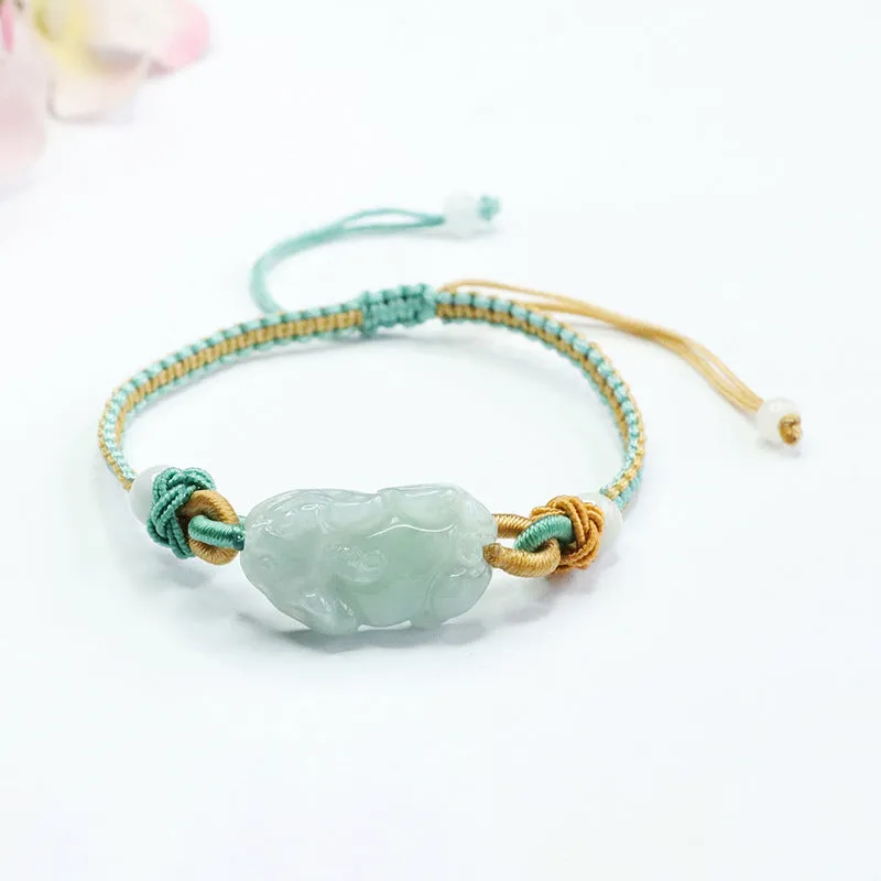 Myanmar Jade Stone Pixiu Bracelet