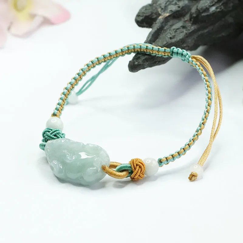 Myanmar Jade Stone Pixiu Bracelet