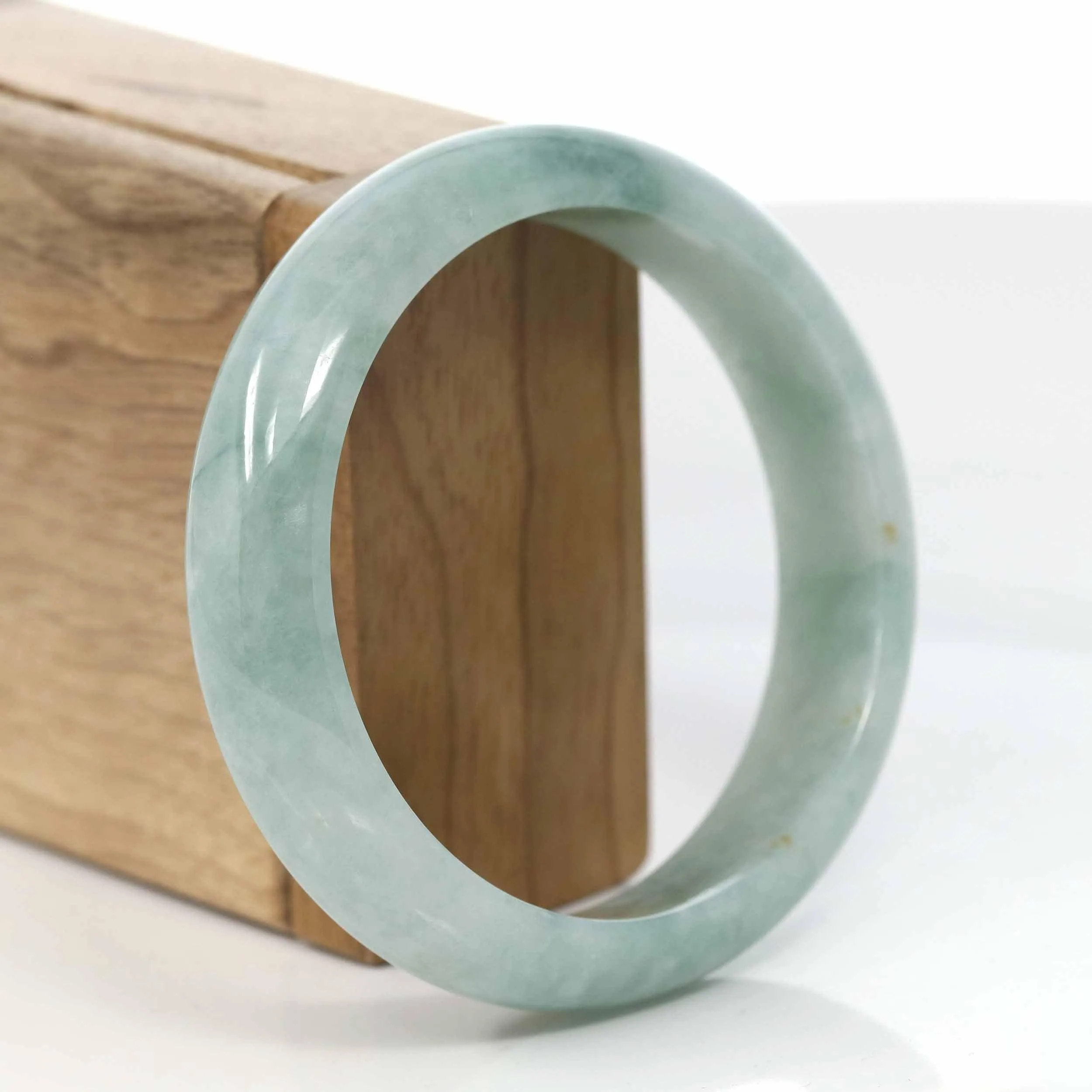 Natural Ice Jadeite Jade Bangle Bracelet ( 59.40 mm )#424