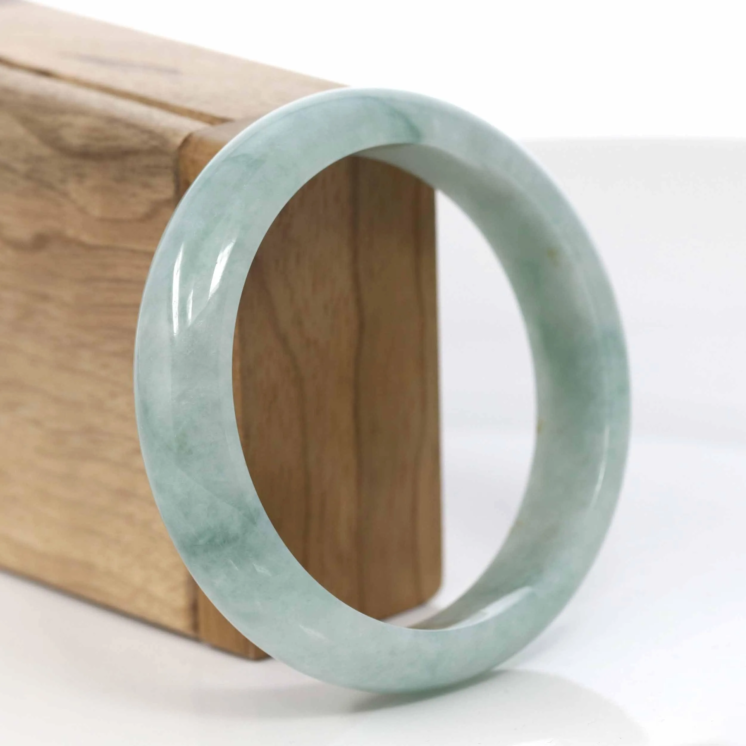 Natural Ice Jadeite Jade Bangle Bracelet ( 59.40 mm )#424